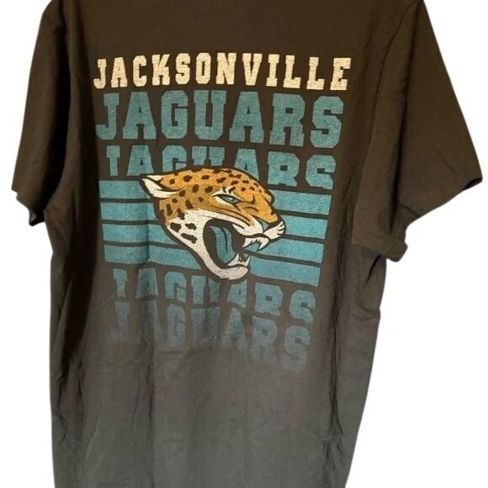 47 Brand Jacksonville Jaguars NFL Football T Shirt Men's Medium Gray‎ Crew Neck
